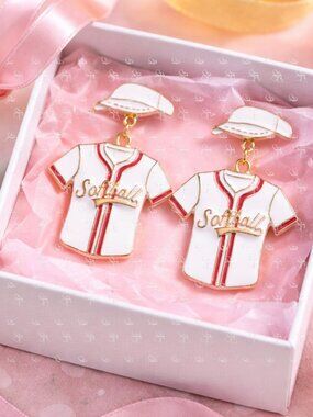 Softball Jersey Earrings | Game Day Sports Jewelry